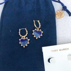 NIB Tory Burch Semi Precious Earrings - Lapis